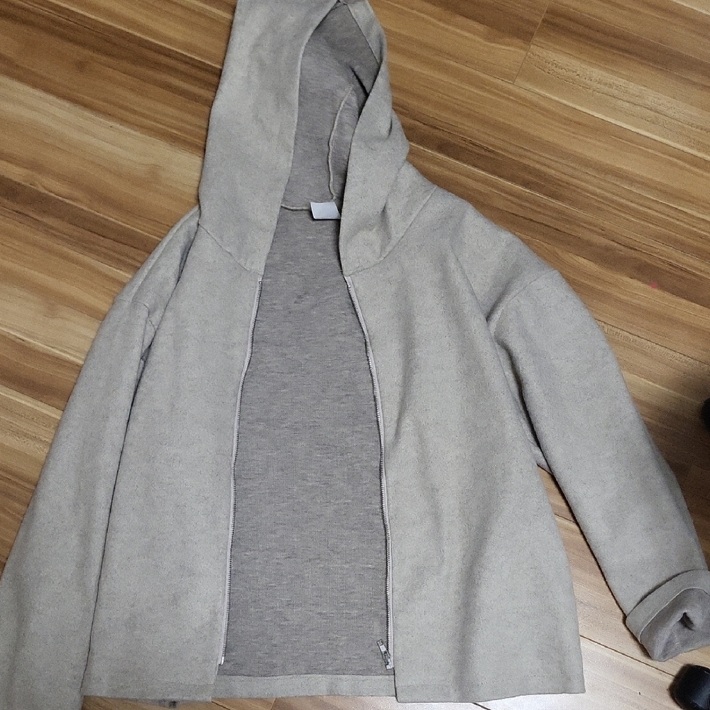 Gray Hooded Jacket